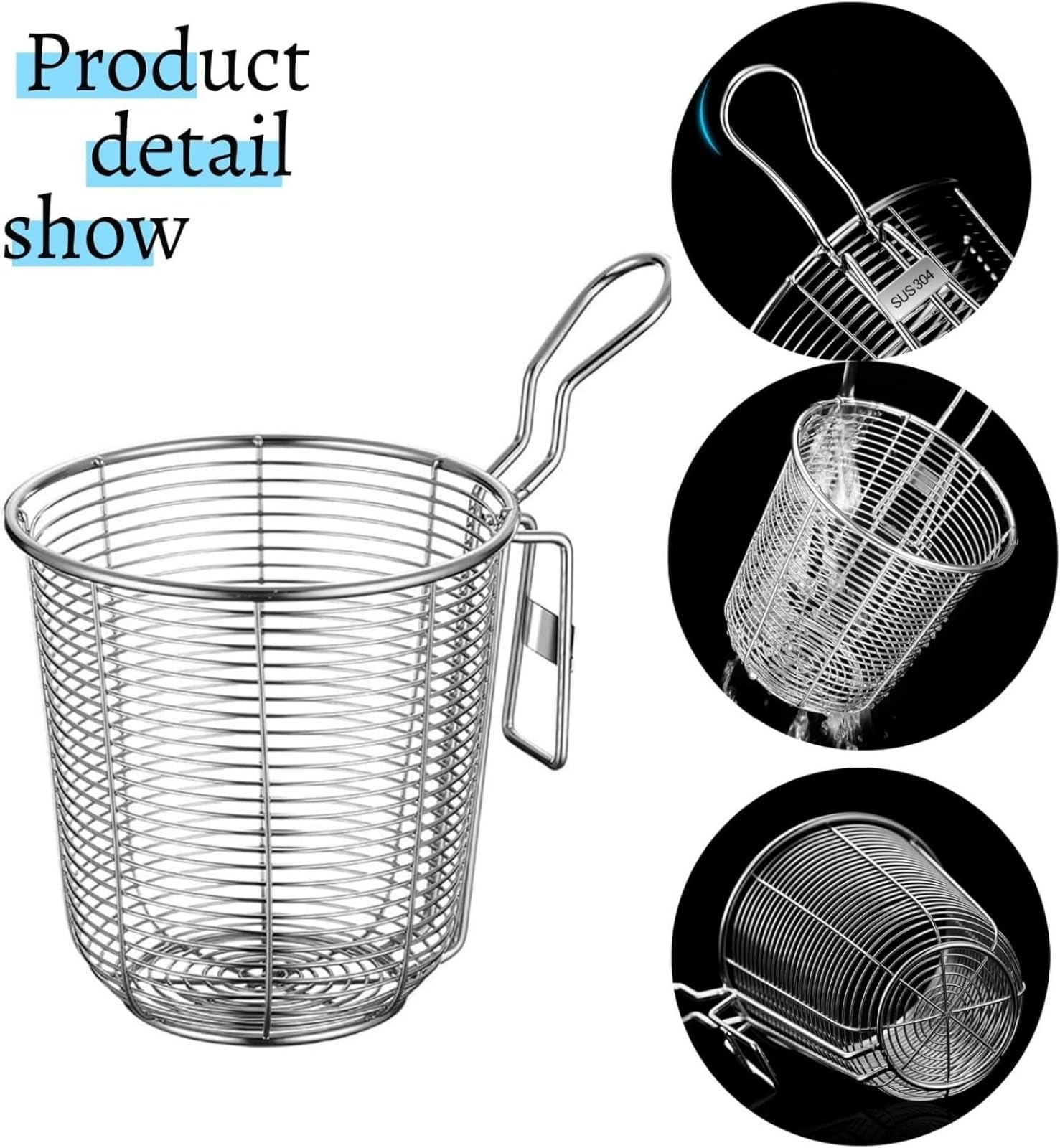 Cestello per Pasta Separati in Acciaio Inox,Scolapasta in Acciaio Inox con Manico,Cuoci Pasta a Scomparti con Divisori,Colino a Maglia Fine per Pentola Calda, per Scolare Pasta e Verdure