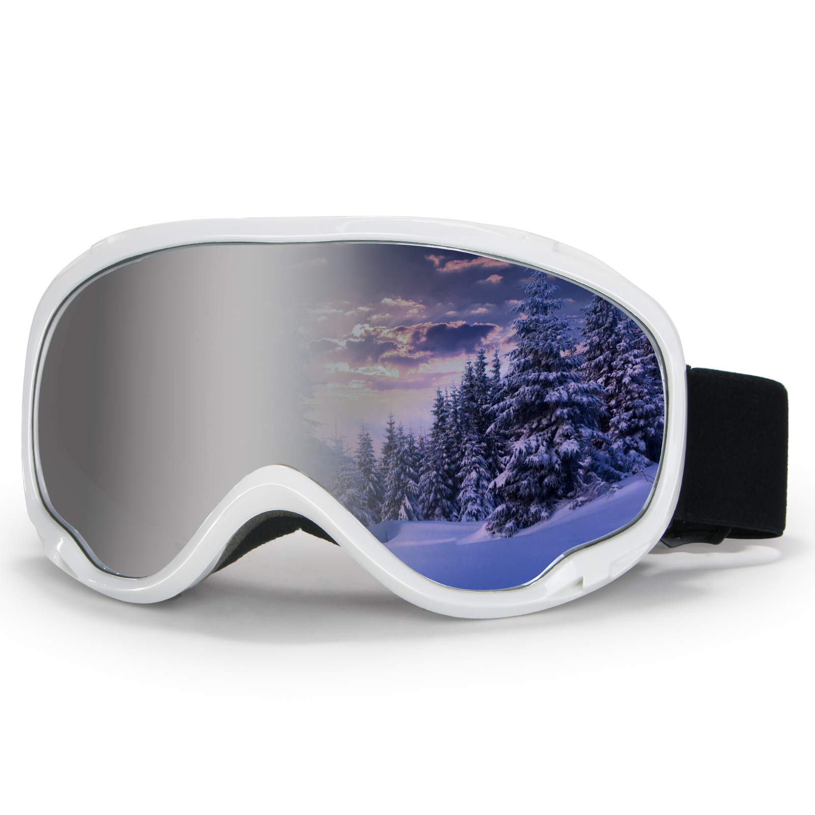 UV Protection Goggles YondestStars Flip Up Ski Goggles - OTG Anti-Fog Snow Goggles For Men & Women UV Protection Snowboard Goggles
