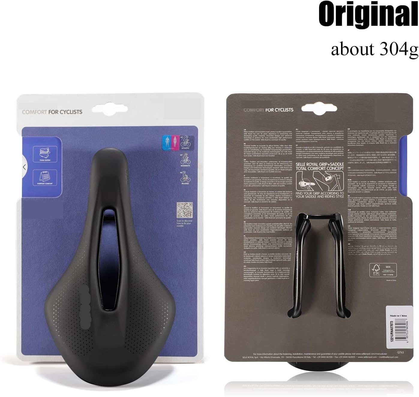 Original SRX 1221U Short Nose Saddle 143mm Wide 256mm Ultralight for Grave Mountain Bicycle