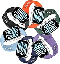 BDIG Cinturino Compatibile con Xiaomi Watch Xiaomi Redmi Watch 5 Active/5 Lite Bracciale,6 Pezzi Morbidi Bracciali Sportivi in ​​Silicone Compatibile con Redmi Watch 5 Active Uomo Donna
