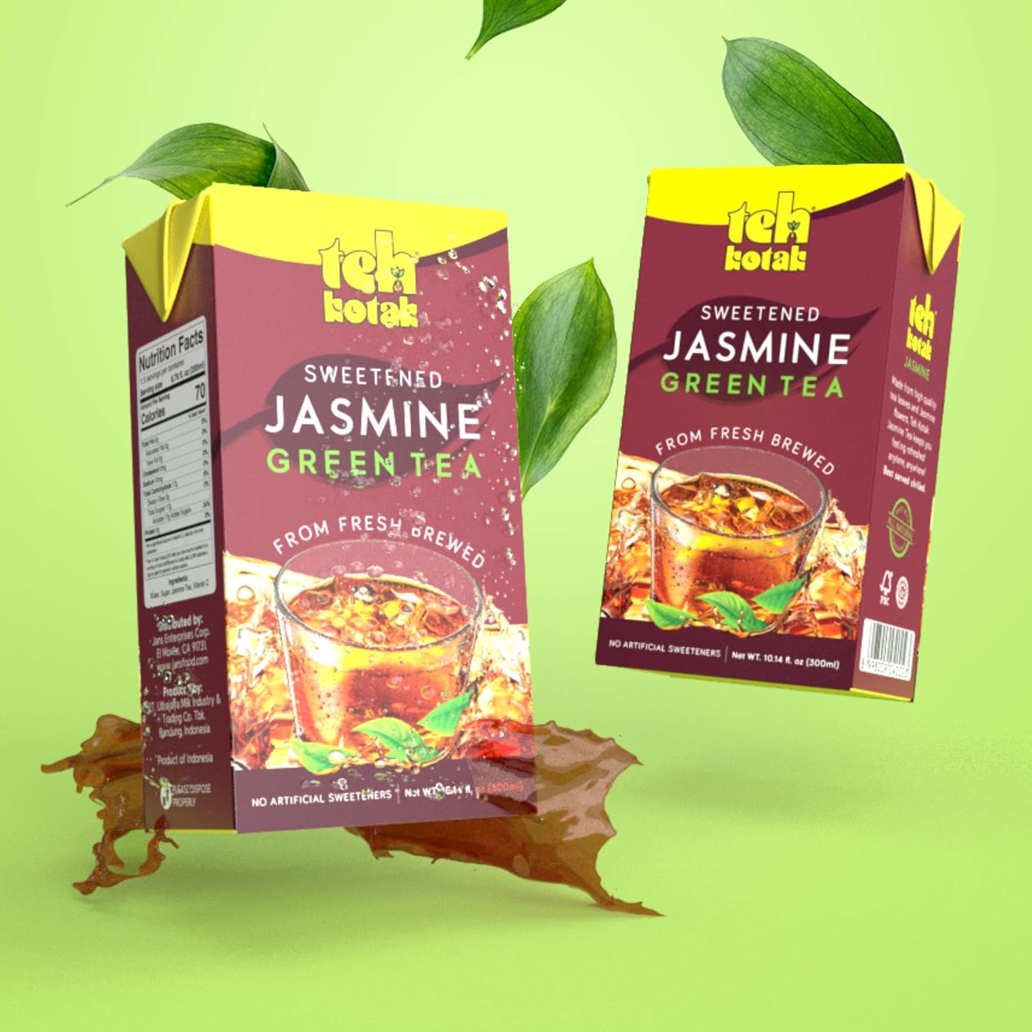 Teh Kotak Sweetened Jasmine Green Tea, 6.76 fl oz (6-Pack) | UltraJaya Bottled Sweet Teh | Iced Tea Sweetened, Natural Jasmine Flavor, Convenient Ready-to-Drink Tea Bottles - Image 2
