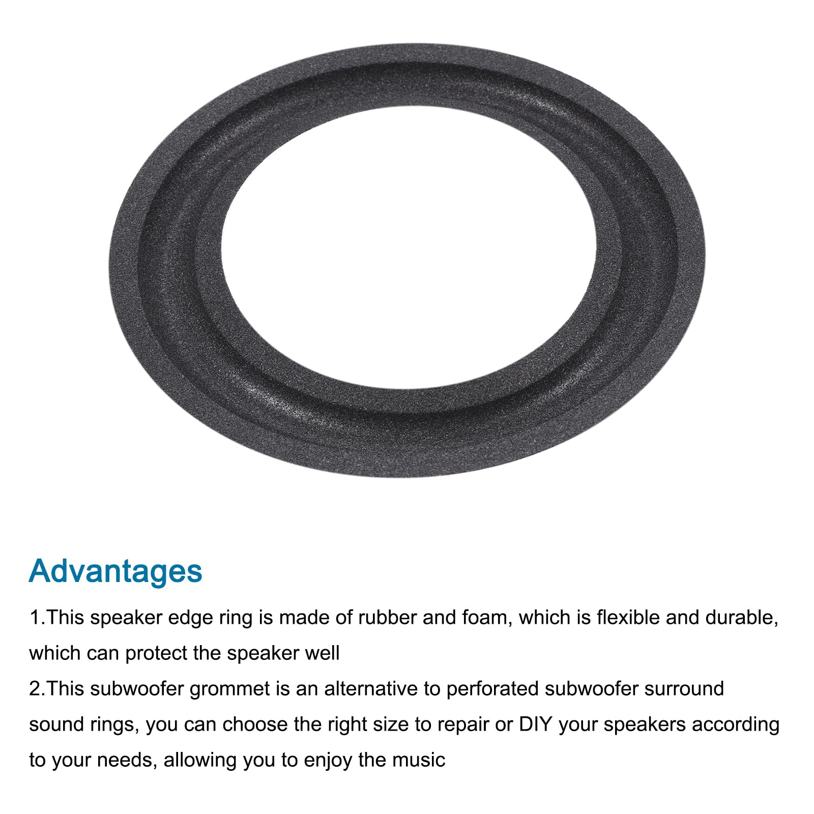 Bordi In Gomma Per Altoparlanti - 2 Pezzi, Sostituzione Surround Per Subwoofer E Woofer - Taglia 5 Pollici - Foto 3