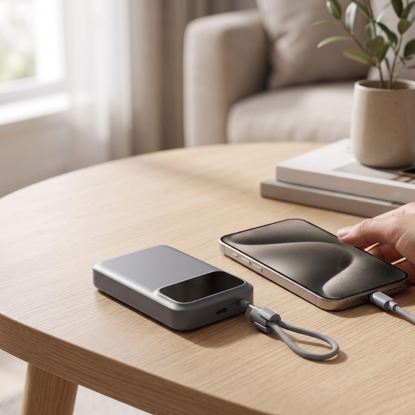 Batterie sans Fil avec écran TFT, 10000mAh 22.5W