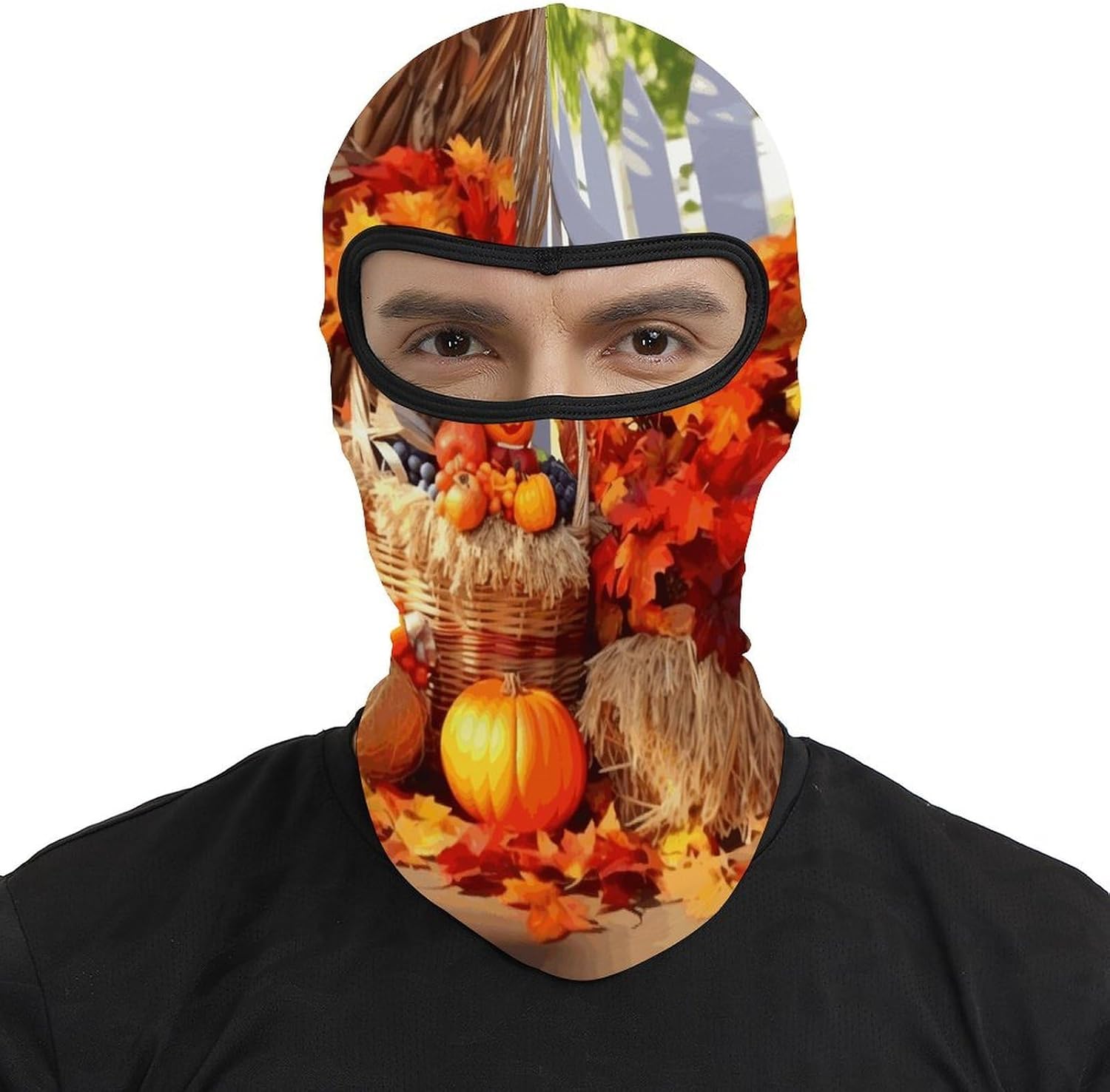 Autumn Thanksgiving Balaclava Ski Mask for Men Women Windproof Warmth Neck Gaiter Full Face Cover Neck Warmer Full Face Mask Motorcycle Cold Winter Scarf for Skiing Outdoor Sports