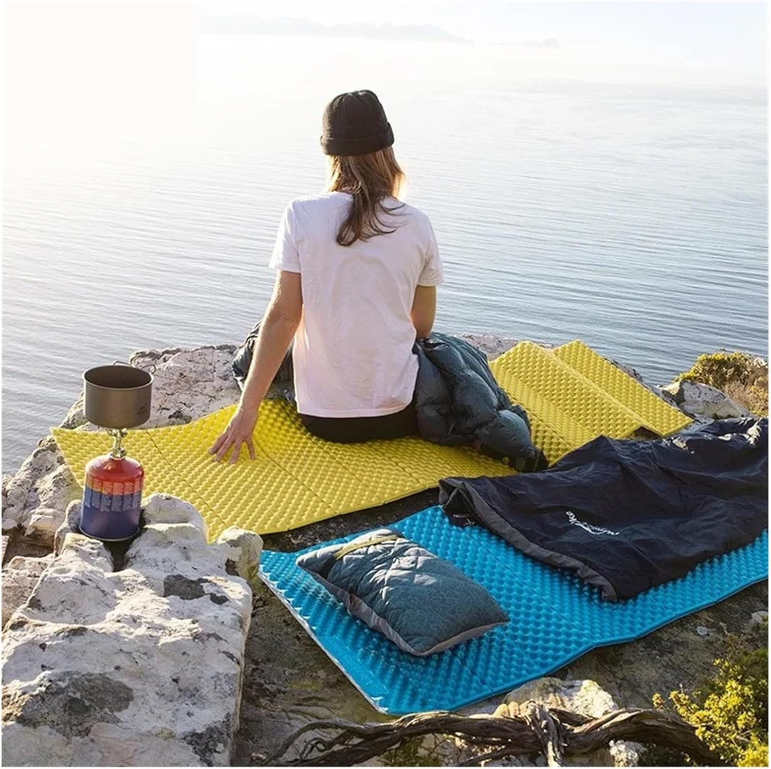 Aluminium Sleeping Mat Outdoor Ultralight Folding Aluminum Film Thickened Camping Tent Sleeping Pad Egg Nest Mattress