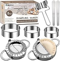 Vista 1 de Juego de moldes de prensa para albóndigas y cortador - Haz piel de albóndiga, relleno, empanadas, ravioles - Accesorios de cocina