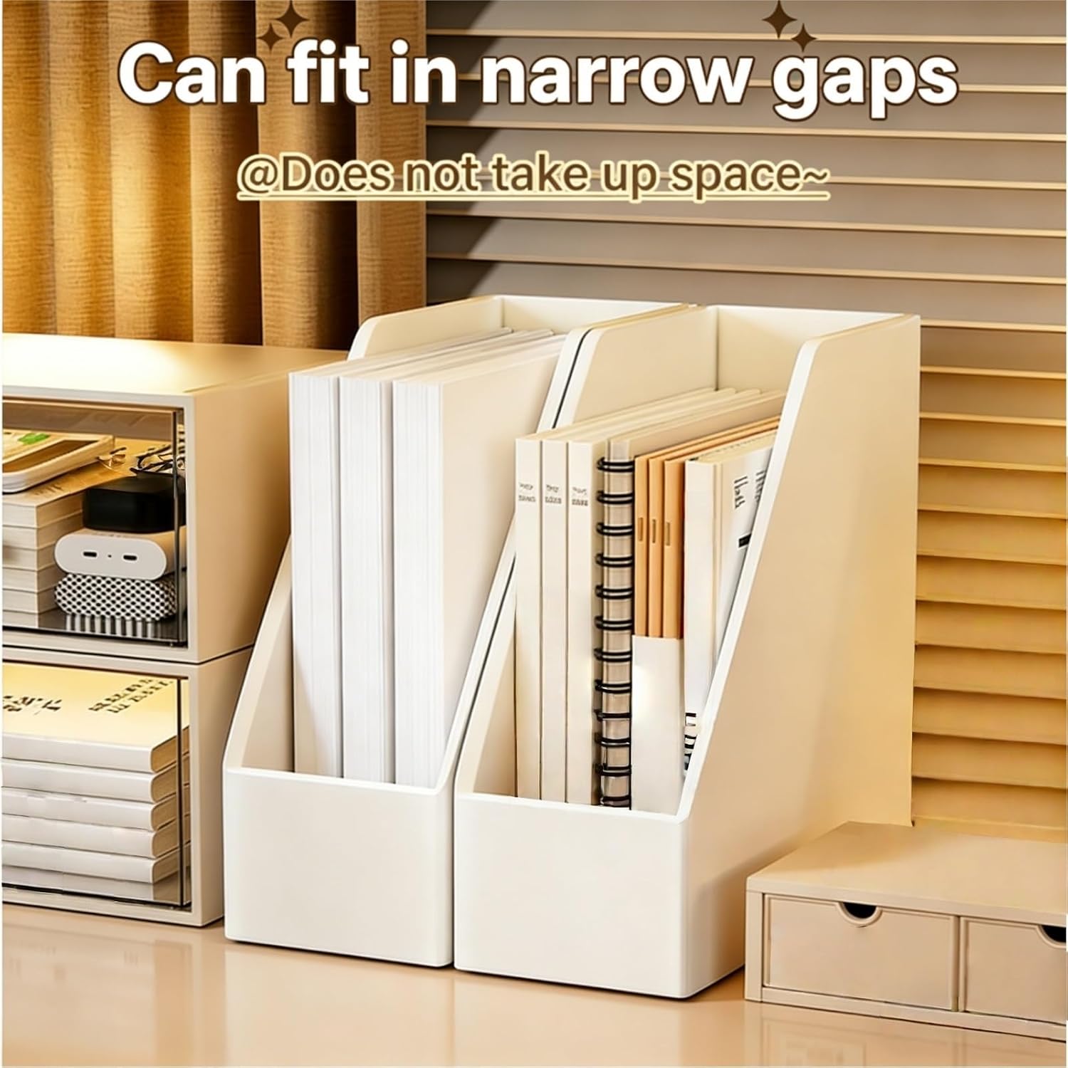 Slim Desktop Document Holder, Open-Style Magazine Storage Rack, Large Capacity Storage, Suitable for Magazines, Documents, Books