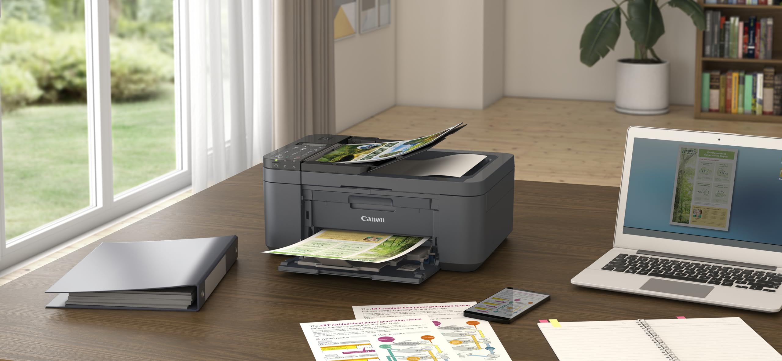 Canon PIXMA TR4755i Multifunktionsdrucker 4in1 Tintenstrahl Drucken Kopieren Scannen Faxen A4 WLAN Apple AirPrint Duplexdruck schwarz