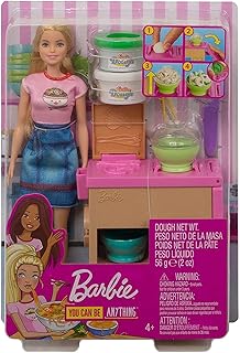 باربي مجموعة لعب نودل بار، بلاستيك