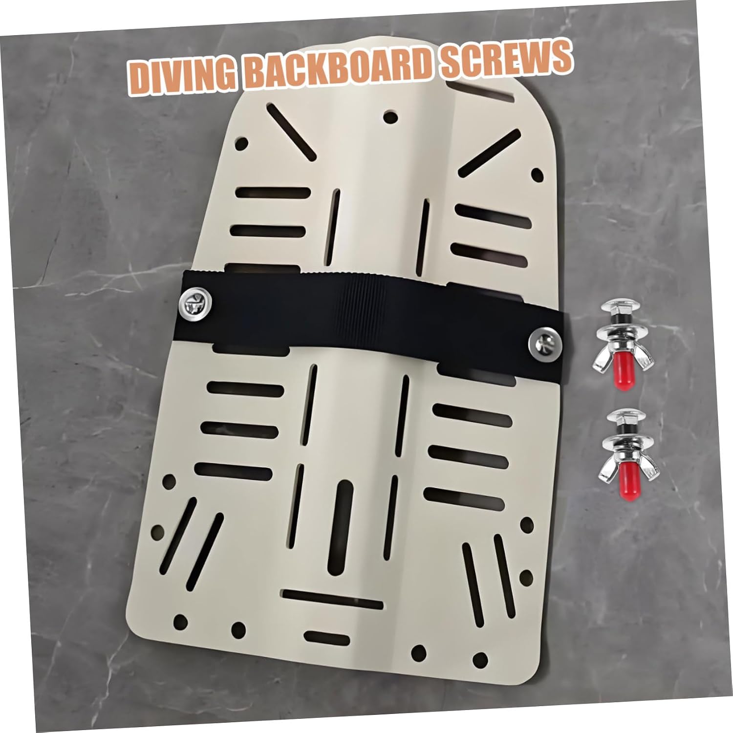 Diving Backplate Screws and User-Friendly Installation Stainless Steel 2pcs with Butterfly Wing Nuts Featuring Underwater Durability for Scuba Gear and Tanks for Deep-sea Diving