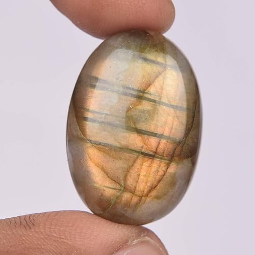 Miniatura 5 de 0.945 in Piedra natural de labradorita azul Cabujón ovalada de 0.945 in, fabricación de joyas 25.50 Ct Piedra preciosa suelta de labradorita, Gema,