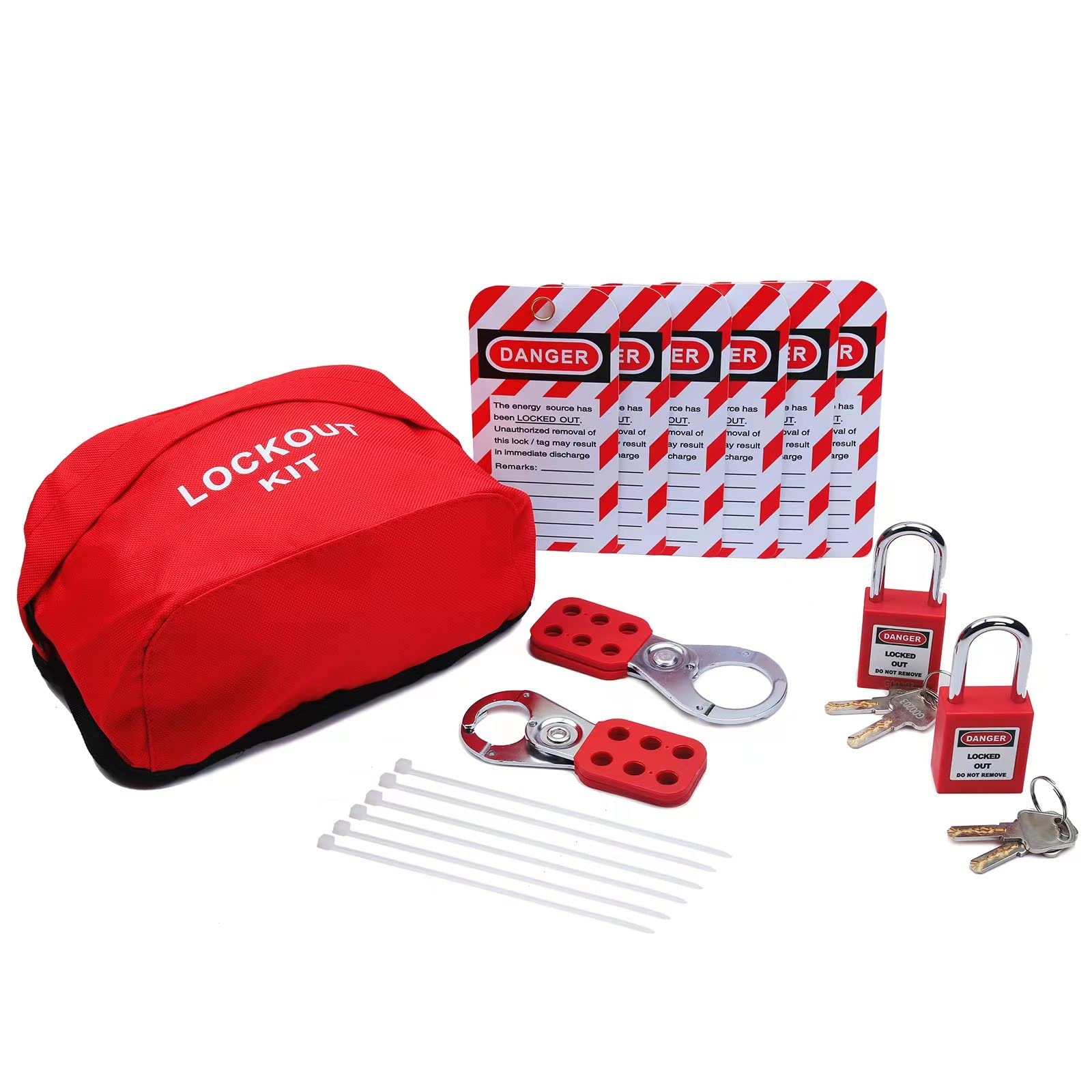 Genringsafety Red Lockout Tagout Kit Safety Padlocks With Number ...