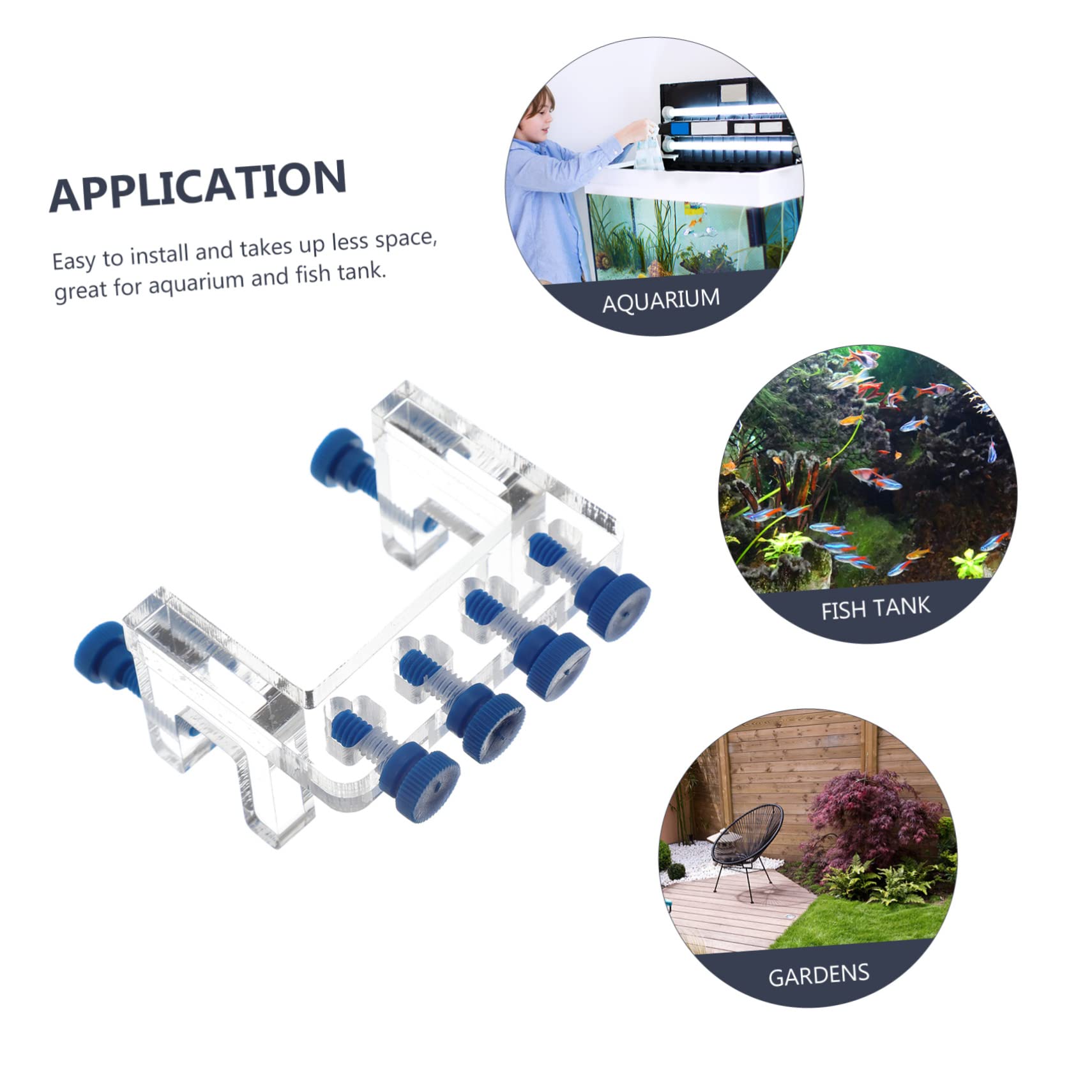 Abrazadera De Fijación para Acuario 3 Unidades para Tubería De Agua Soporte De Tubo De Dosificadora De Acrílico para Pecera