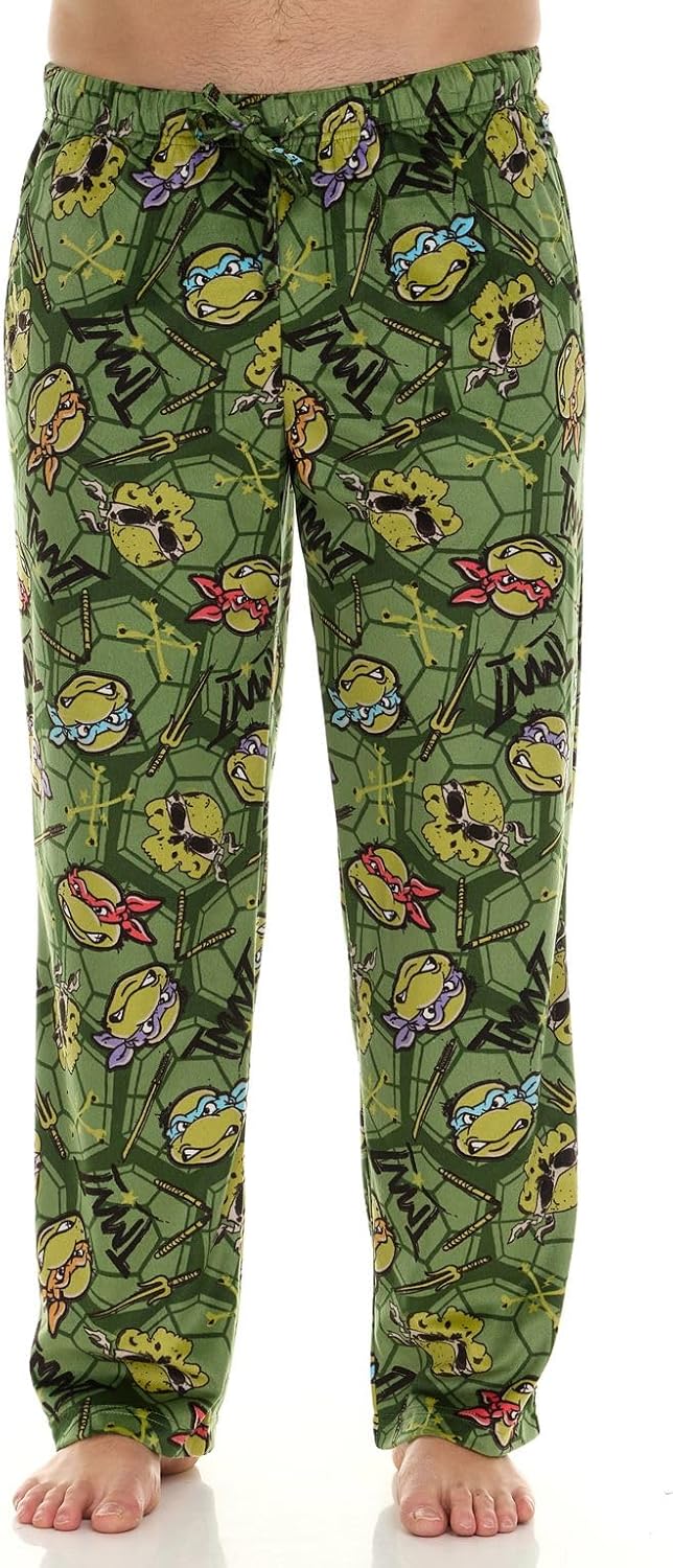 COCO BRANDS Teenage Mutant Ninja Turtles Mens Pajama Pants - All Over Print Elastic Waistband Sleepwear for Men & Women