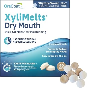 OraCoat XyliMelts Bundle Slightly Sweet 100 Count and Slightly Sweet 40 Count, Dry Mouth Relief Products