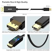 Vista 7 de BENFEI Cable USB C a DisplayPort de 3 pies (8K a 60Hz 4K a 144 Hz), adaptador USB tipo C a DP [compatible con Thunderbolt 3/4] con iPhone 15