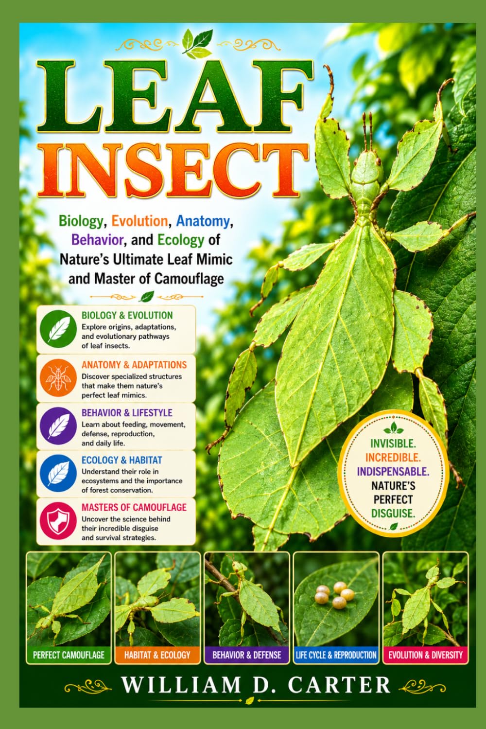 LEAF INSECT: Biology, Evolution, Anatomy, Behavior, and Ecology of Nature’s Ultimate Leaf Mimic and Master of Camouflage