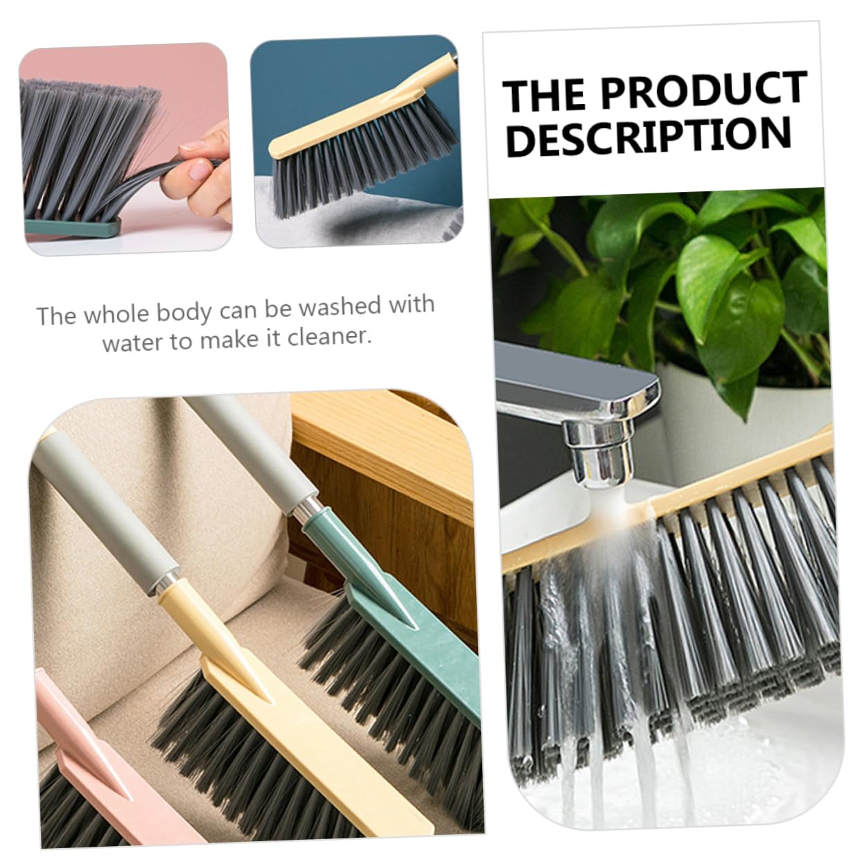 FOMIYES 3pcs Sweeping Brush Carpet Brush Sofa Cleaning Brush Household Cleaning Brush Handheld Bed Brush Dust Removing Brush Sweeping Bed Brush Sofa Cleaning Broom Brush for Bed Cleaning