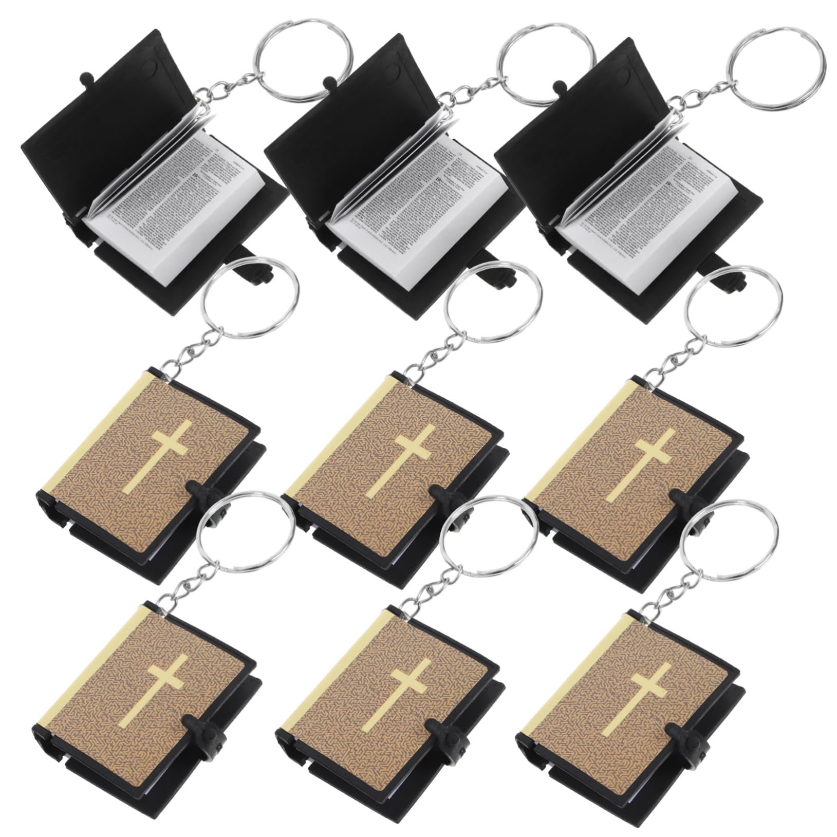 VILLCASE 50piezas Llavero Religioso Biblia Colgante De Metal Accesorio De Fe Para Decoración De Bolsos y
