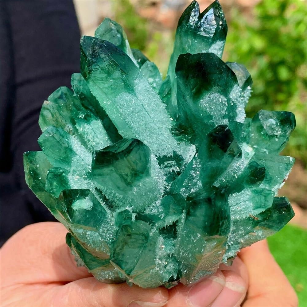 KJEBVHIRS Green Mirage Crystal Cluster Jewelry Ornaments (Size : 300-350g)