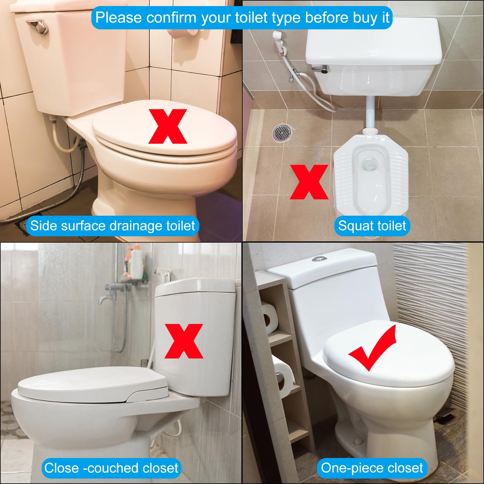 uxcell Vannes de chasse d'eau pour toilettes, 290 mm de long, double valve de chasse d'eau, pièce de rechange pour toilettes, blanc