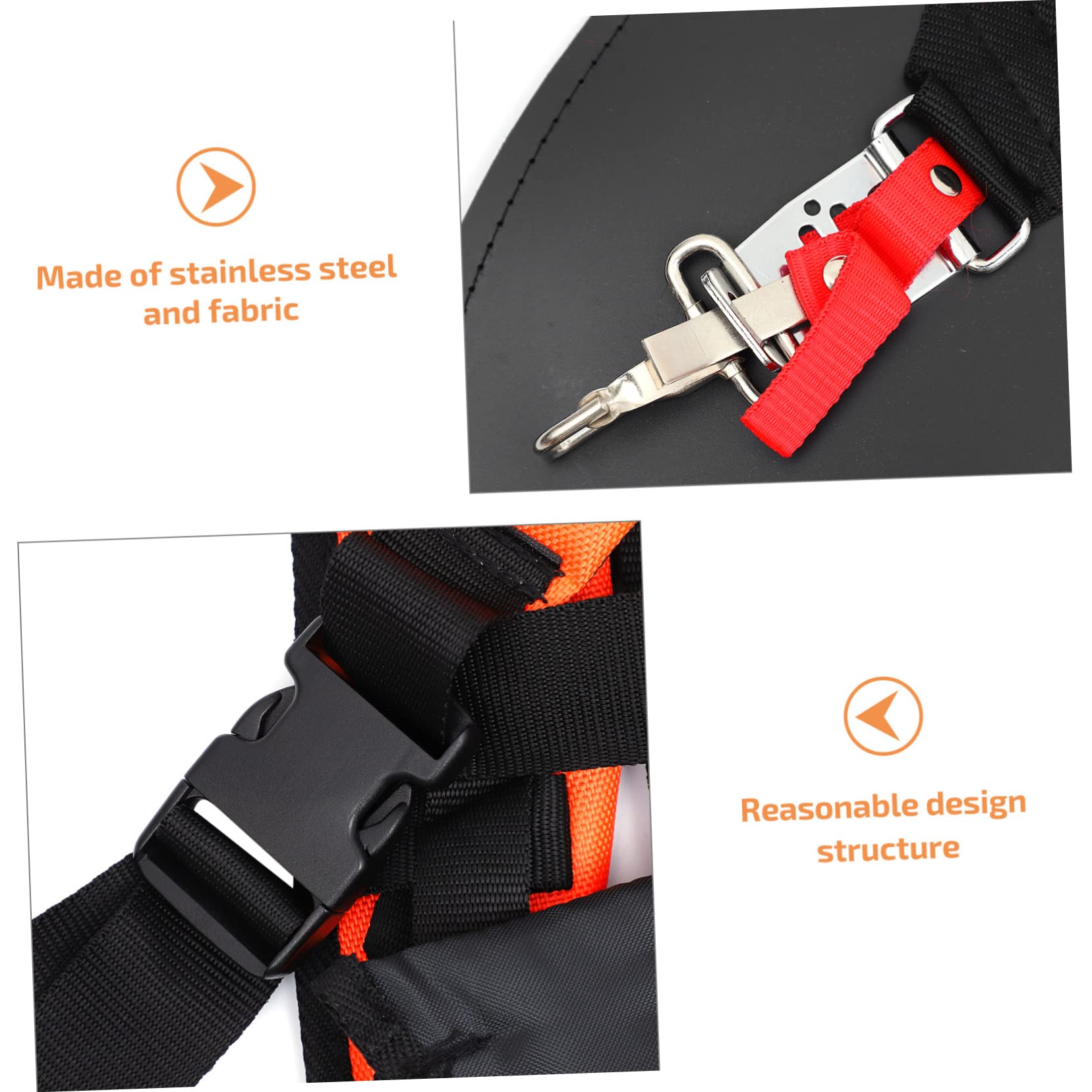 Imbracatura Decespugliatore 2 Pezzi Design Regolabile e Riduzione della Pressione, Realizzata Arancia e Acciaio Inossidabile, per Uso Giardino