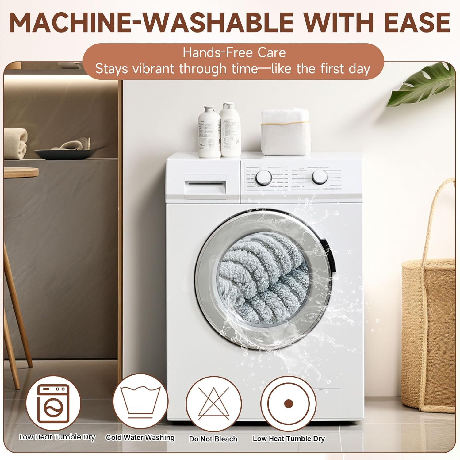 OTOB Sofa Covers Dog Couch Cover Washable, Fuzzy Plush Sofa Slipcovers Furniture Protector, Non Slip Pet Couch Covers for 3 Cushion Couch Sofa, All Seasons, 1 Piece (Light Gray, 35.4"x82.7")