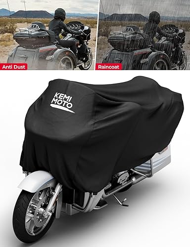 Miniatura 2 de KEMIMOTO Funda para motocicleta Cubierta Media Compatible con modelos Touring Road King Street Glide Road Glide Impermeable al Aire Libre Protéjase