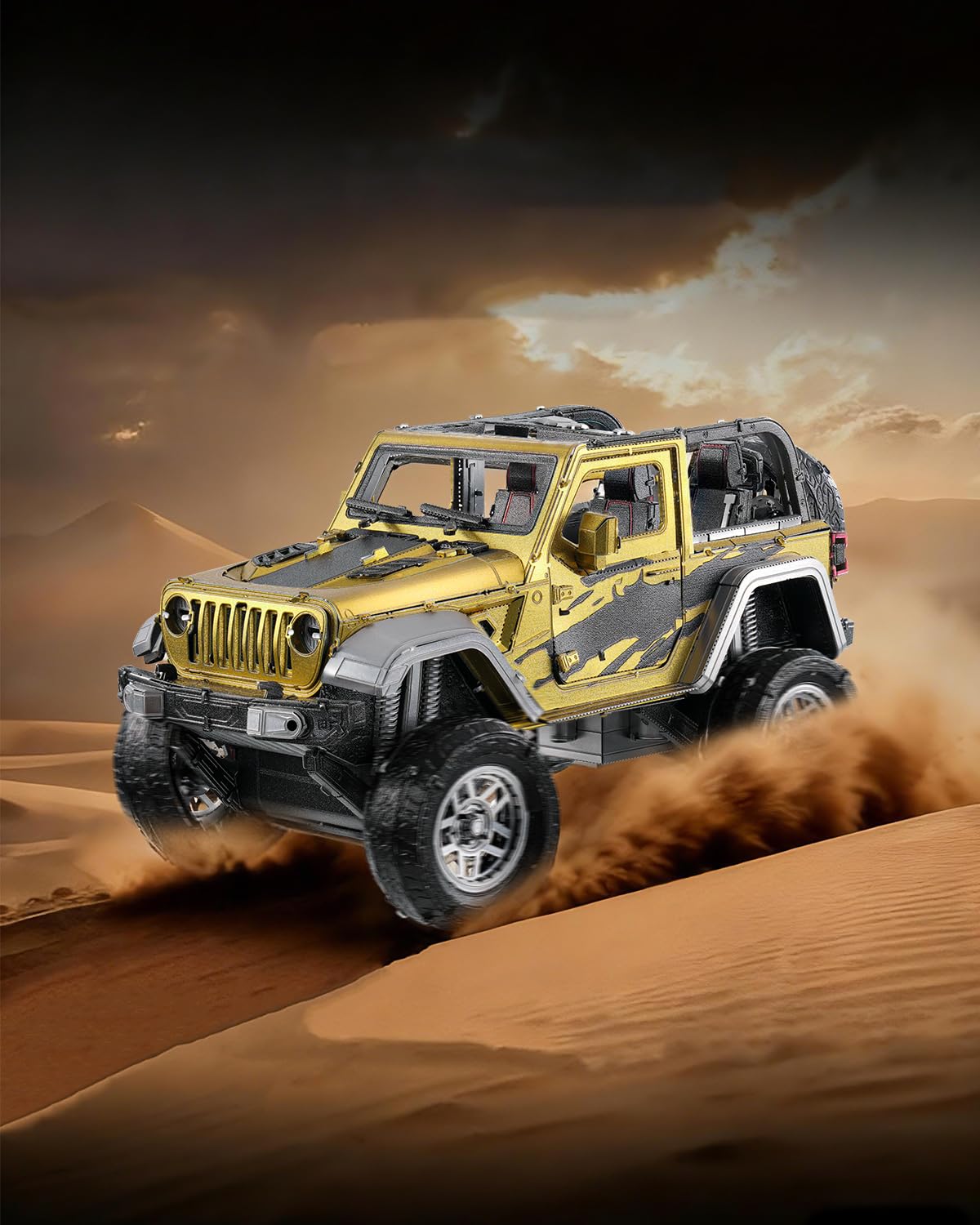 Piececool Metall 3D Puzzle Geländewagen Modellbausatz für Erwachsene Auto 3D Metall Puzzles Schreibtisch Dekor Männer Teenager