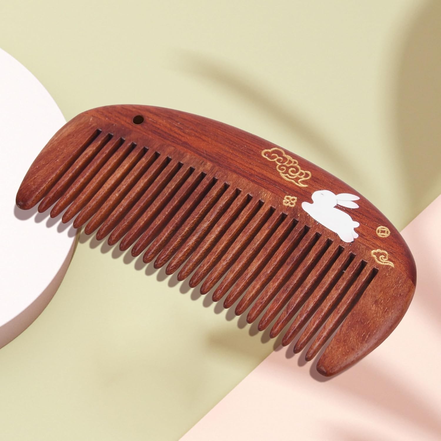 TAN MUJIANG Wooden Hair Comb for Woman Antistatic Scalp Massage 1pc