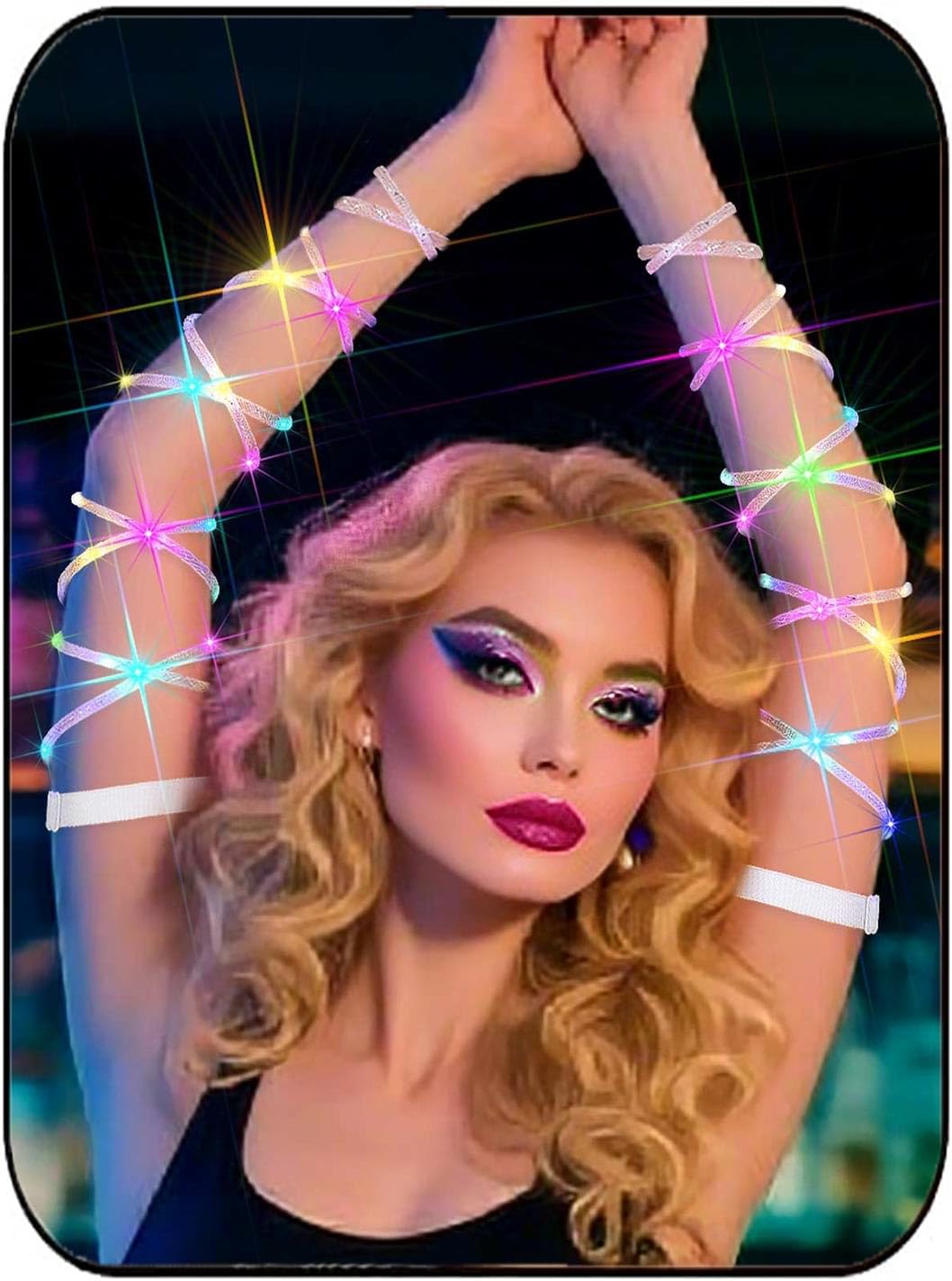 Arm Wraps Rave Glow Body Harness Light Up Hand Straps Cyberpunk Neon EDM Outfit Festival Accessories for Women