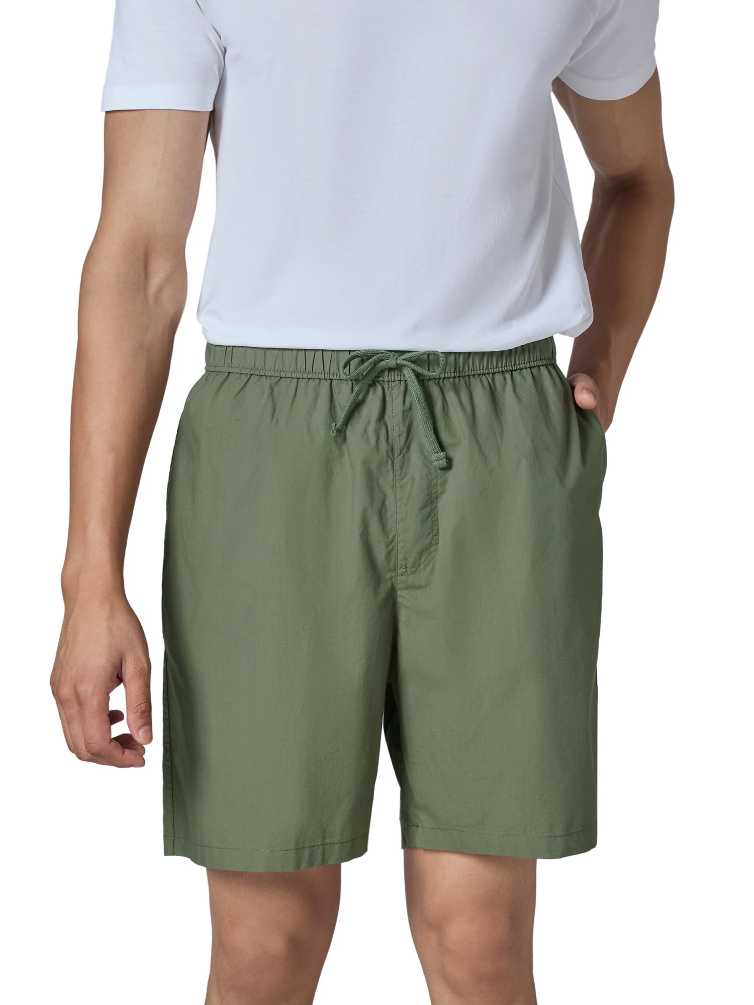 Zen Solid Shorts for Men with Side Pockets and Drawstring |Relaxed Fit Shorts-image-38
