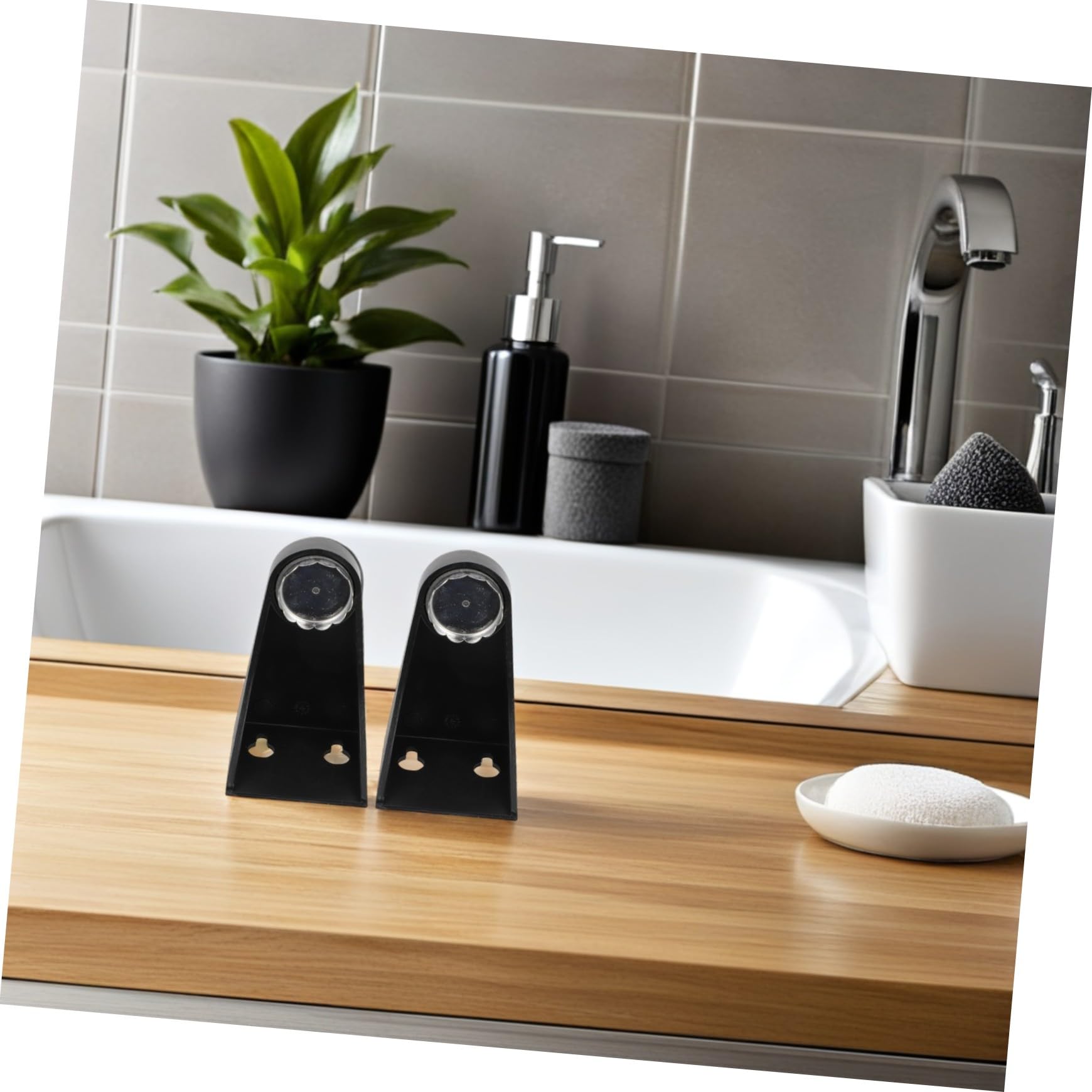 2 Szt. Magnetyczny Uchwyt Mydło Ścienny Szt Czarny Trwały i Odporny Rdzę Oszczędzający Miejsce Organizer Do Łazienki i Łatwy Montaż bez Wiercenia Elegancki Design