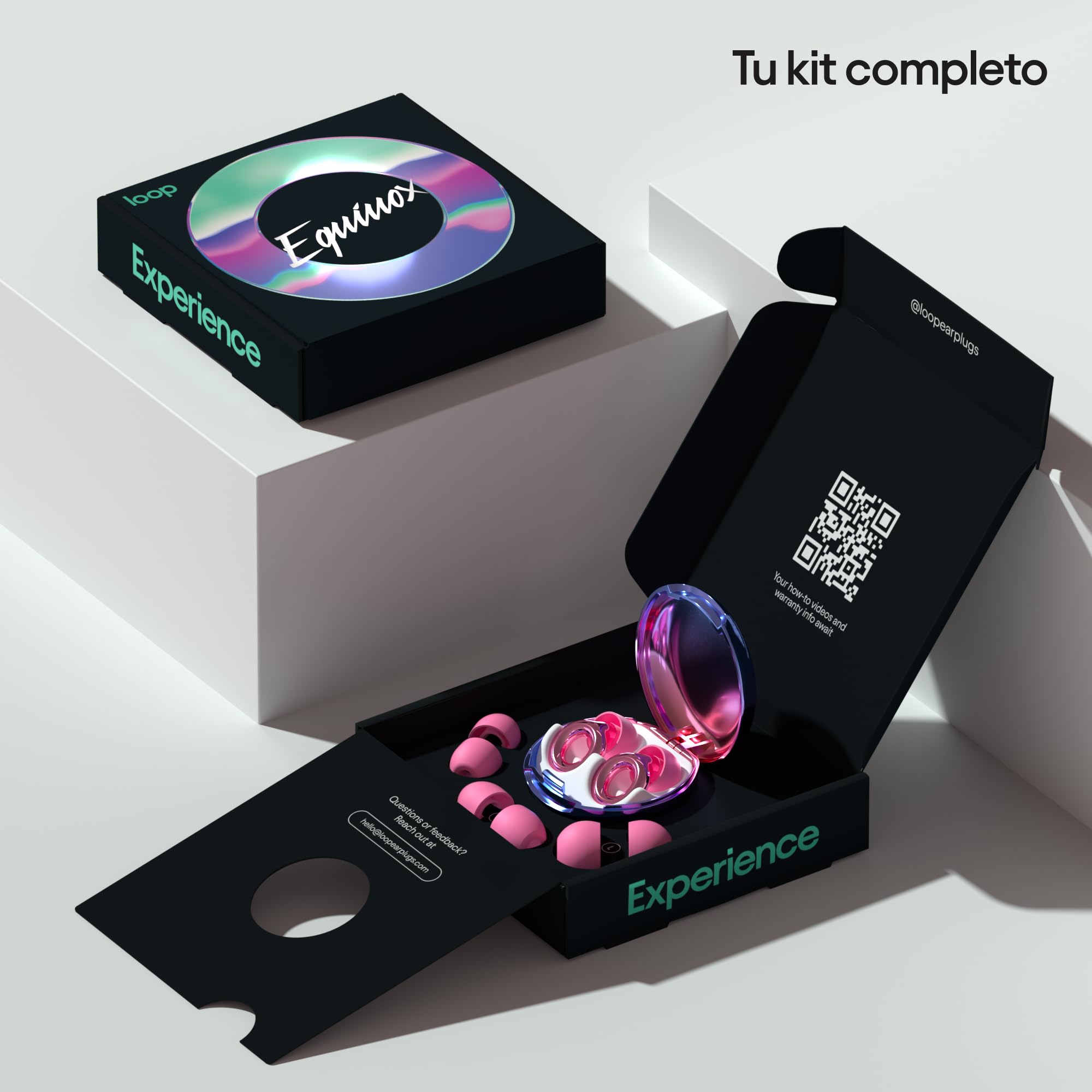 Loop Experience Equinox Tapones para los oídos, reutilizables, de alta fidelidad, protección auditiva colorida, para música y eventos, enfoque y sensibilidad al ruido, ajuste personalizable, reducción