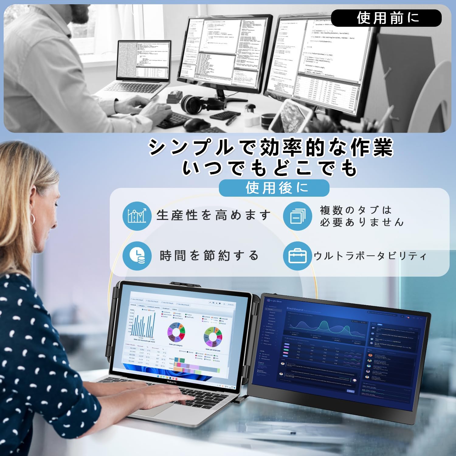 ケンタDUAL SCREEN ラップトップスクリーンエクステンダー Amazon.co