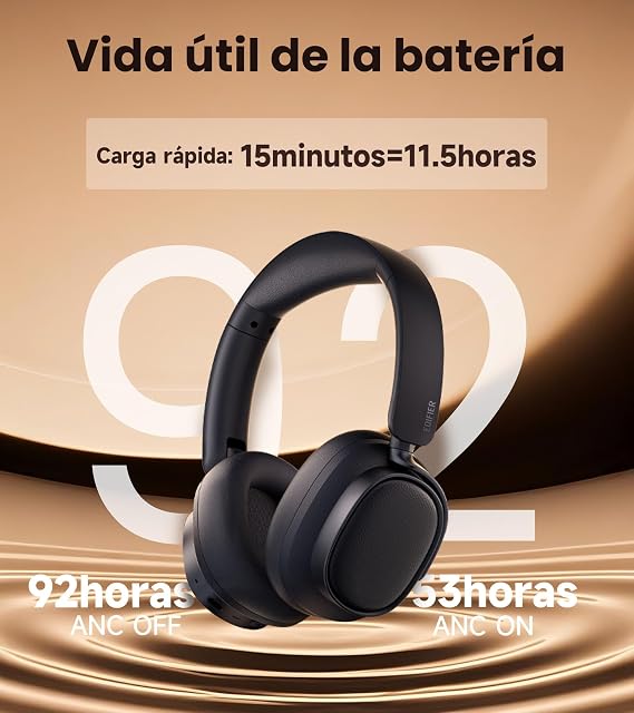 Edifier ES850NB Wireless ANC Headphones with LDAC and Hi-Res Audio,Black