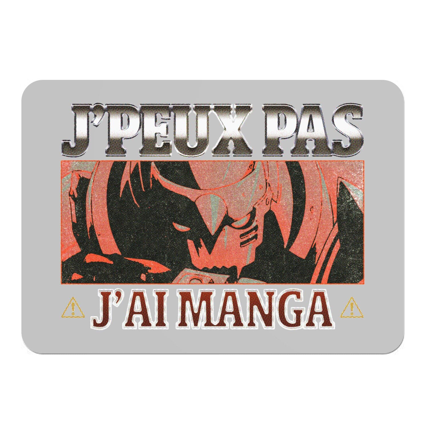 Sets de table manga gris napperons souples en liège grand format otaku