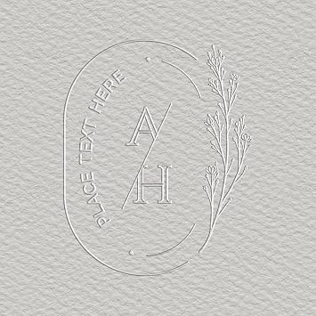 Trodat Custom Initials and Text Embosser - Hand-Held Embossing Stamp - Round, 1.625 Inch, Rubber