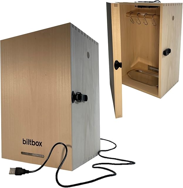 biltbox Home Biltong Maker Box | Traditional South African Healthy High Protein Snack | Jerky Making Dehydrator | No Assembly | Air Dryer Fan No Light | Free Seasoning | Takes 1kg Beef