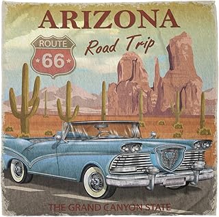 Lunarable Unisex Bandana, Route 66 Arizona Road Grand Canyon, Blue Orange