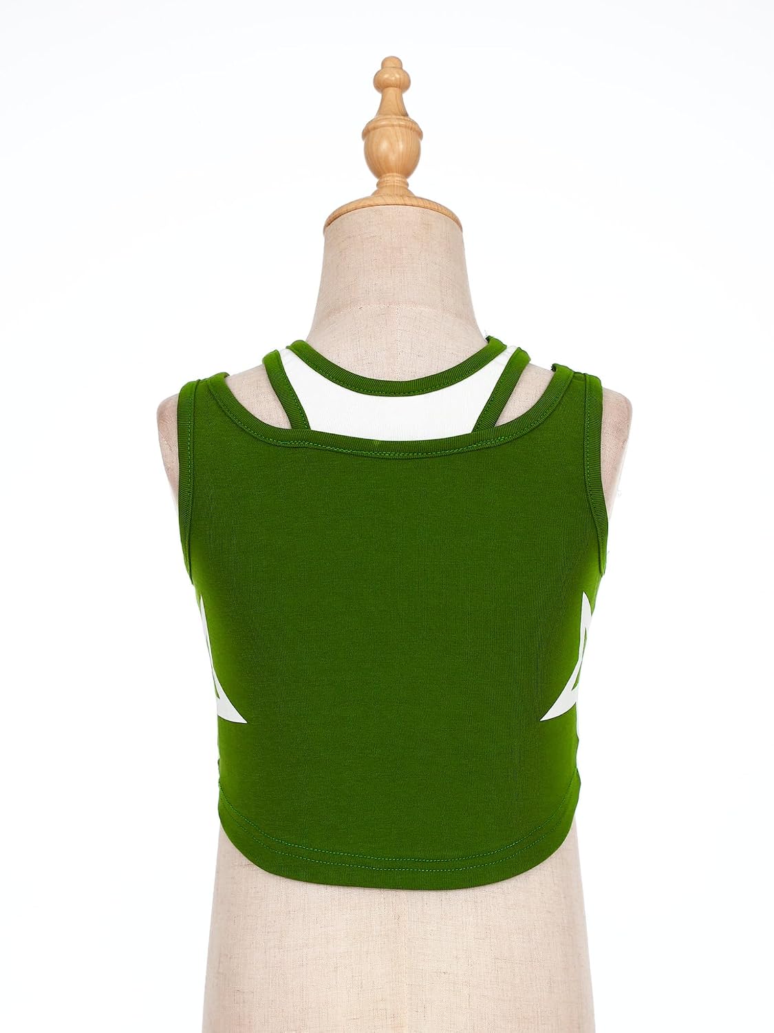 Kids Girls Workout Top Sleeveless Double Strap Crop Vest for Sports Yoga Summer