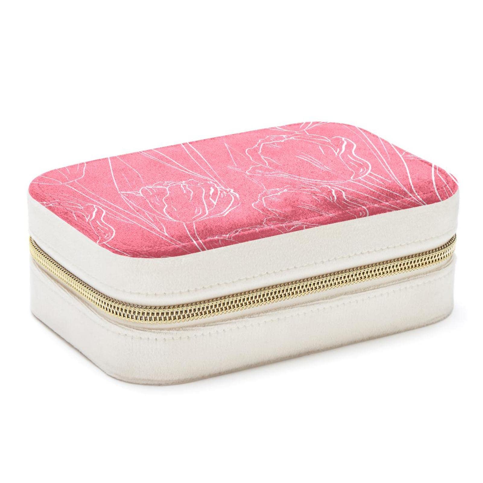 Boîte à bijoux tulipe portable : cadeau demoiselle d'honneur idéal