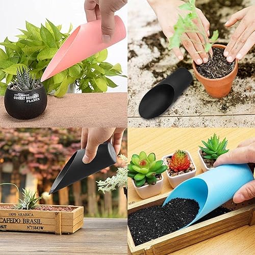 Miniatura 7 de weiyufang Pala de cubo de plástico, pala para bonsái, pala de suelo, pala de trasplante de plantas suculentas, cuchara, mini herramientas de mano