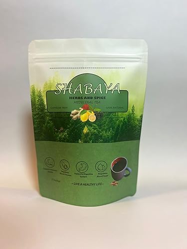 Miniatura 2 de Shabaya Té de hierbas - Mezcla de bienestar sin cafeína con jengibre, cáscara de limón, saúco, hibisco, anís estrellado, granos de selim, moringa,