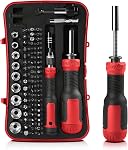 Multi-Bit Ratcheting Screwdriver Set | Magnetic Multi-bits & Sockets | 68Pcs Precision Screwdriver Repair Tool Kit with Built-in Magnetizer for Furniture Car Electronics, DIY, Home & Office, Gift Blue