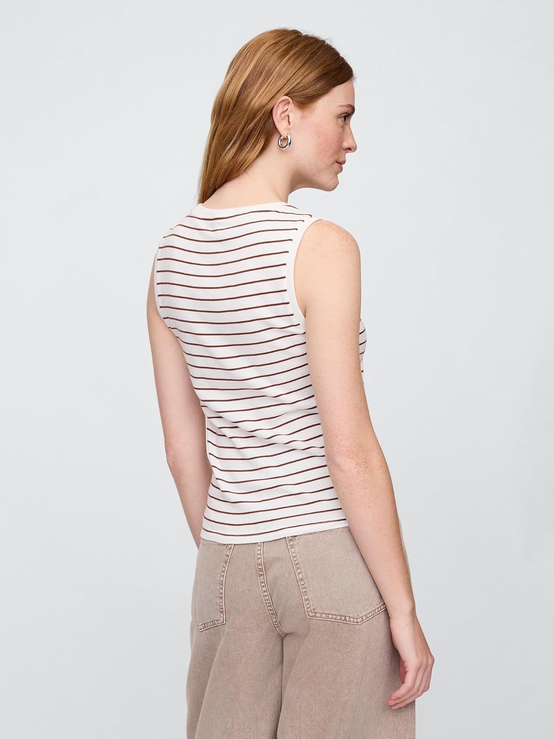 Gap Womens Sleeveless Stripe Knit Top - Image 2