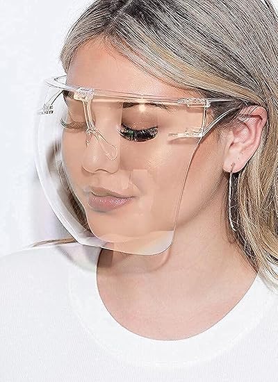 zosan Full Face covering Shield | Anti-fog, Washable, Fits Perfectly with removable nose rest (Face Shield)