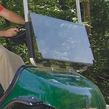 RedDot Folding Windshield for Yamaha G29/Drive Golf Cart | Clear | 5/32 Inch Thick Acrylic | Compatible with 2007-2016 Models with Aftermarket Tops