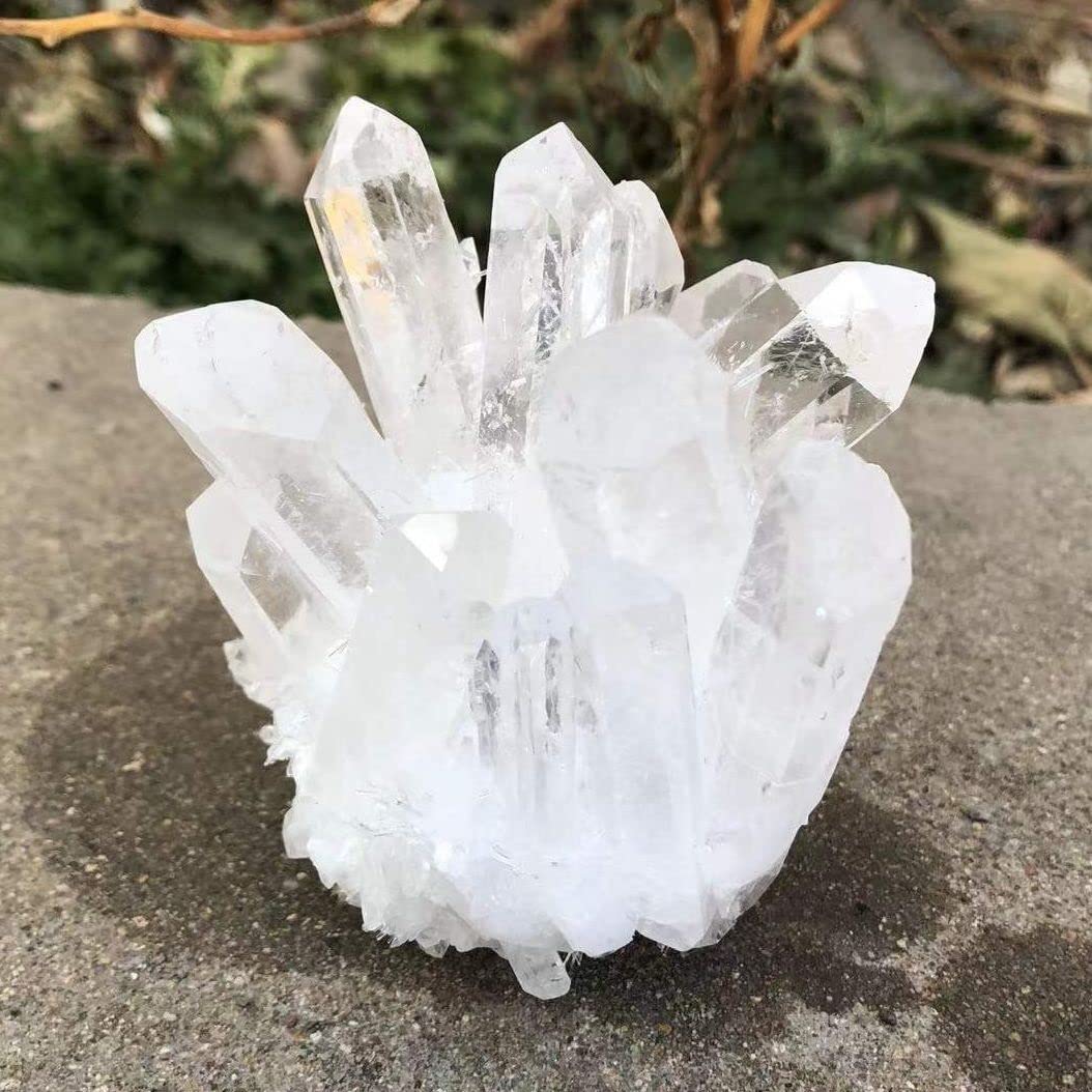 FFIME 1 Piece Natural Crystal Clear Quartz Cluster Free Form Reiki Stone Beautiful Natural Crystal Stone Crystal (Size : 600-700g)