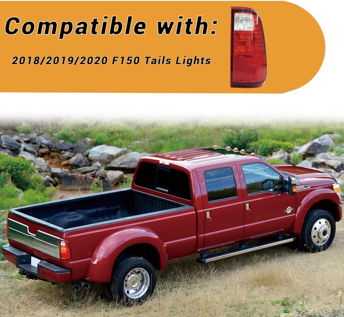 Tail Light Assembly Compatible With 2008-2016 F150 Tail Lights,Left Driver&Right Passenger Rear Brake Lamp Taillight Assembly